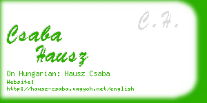 csaba hausz business card